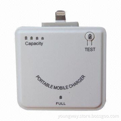 Portable External Battery Backup Charger for iPhone 5, with LED Indicator for Battery Power Level